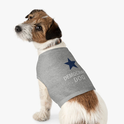Democracy Dog Pet Tank Top — Patriotic Star Dog Shirt for Election & 4th of July