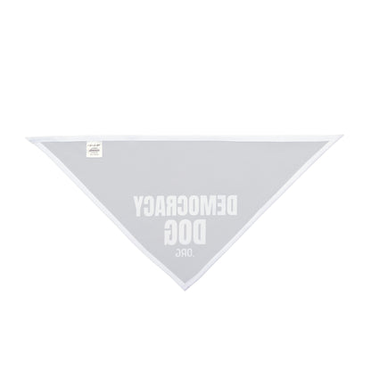Democracy Dog Pet Bandana — Patriotic Blue Dog Bandana with 'DEMOCRACY DOG' Text