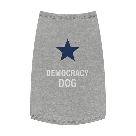 Democracy Dog Pet Tank Top — Patriotic Star Dog Shirt for Election & 4th of July