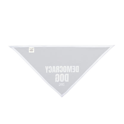 Democracy Dog Pet Bandana — Patriotic Blue Dog Bandana with 'DEMOCRACY DOG' Text