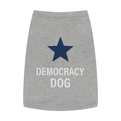 Democracy Dog Pet Tank Top — Patriotic Star Dog Shirt for Election & 4th of July