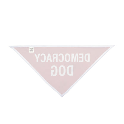 Democracy Dog Pet Bandana — Red Political Statement Bandana for Dogs